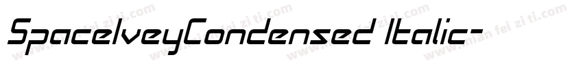 SpaceIveyCondensed Italic字体转换